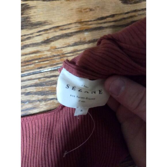 Sezane Coline Bodysuit  In Rosewood Sz  Small - Picture 4 of 6